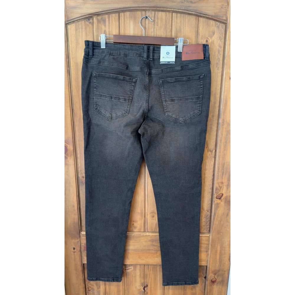 Ben Sherman Skinny Fit Jeans Mens 33x32 Black New Stretch Denim Pants - Picture 4 of 4